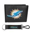 Miami Dolphins Leather Bi-fold Wallet & Strap Key Chain - Siskiyou Buckle - Flyclothing LLC