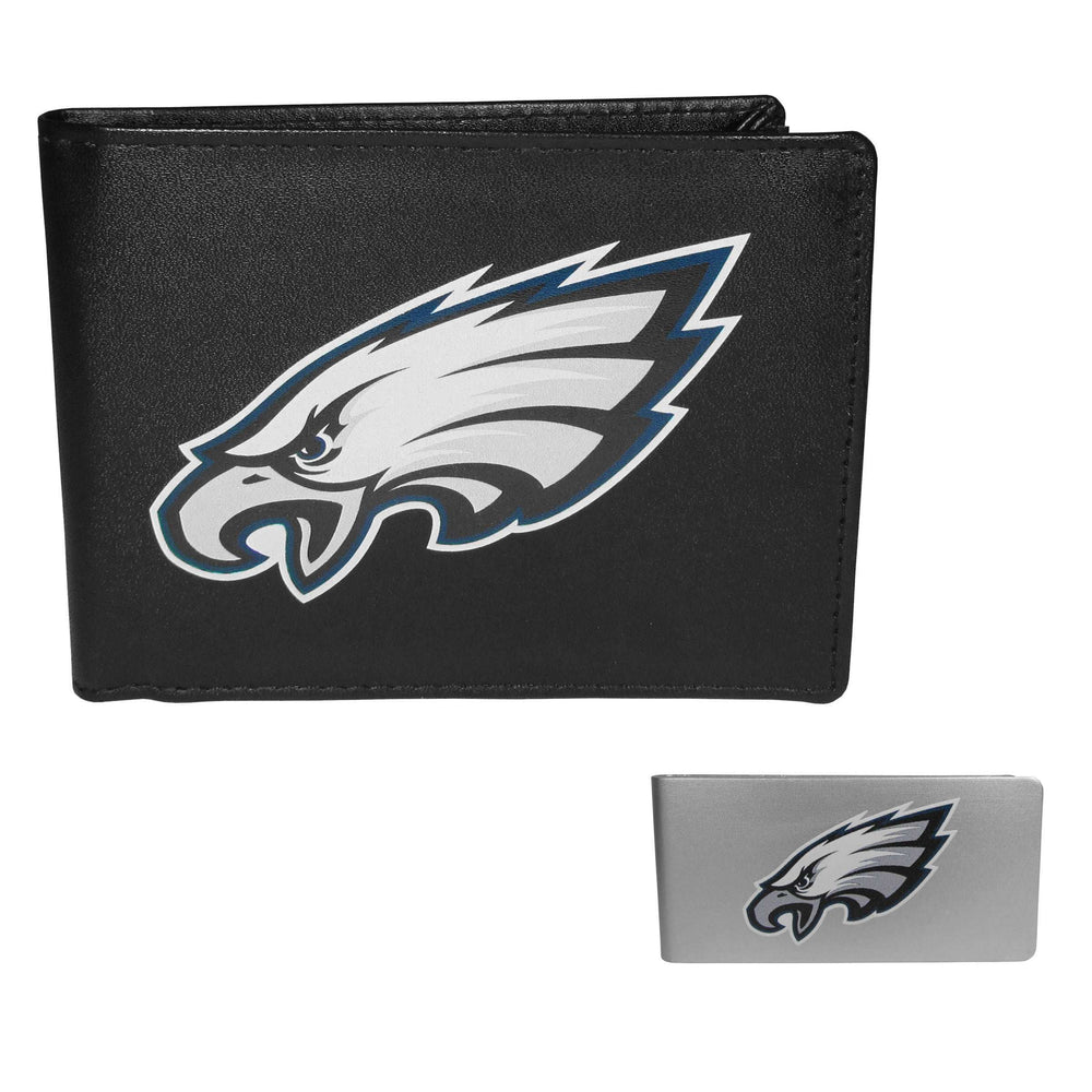 Philadelphia Eagles Leather Bi-fold Wallet & Money Clip - Philadelphia Eagles - Flyclothing LLC