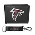 Atlanta Falcons Leather Bi-fold Wallet & Strap Key Chain - Siskiyou Buckle - Flyclothing LLC