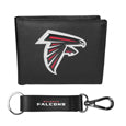 Atlanta Falcons Leather Bi-fold Wallet & Strap Key Chain