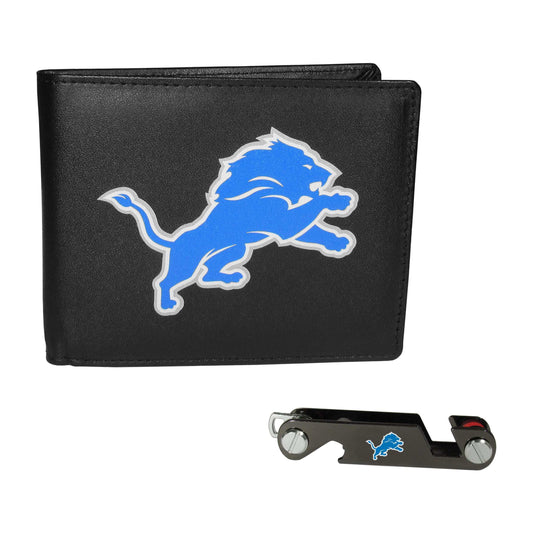Detroit Lions Leather Bi-fold Wallet & Key Organizer - Detroit Lions - Flyclothing LLC