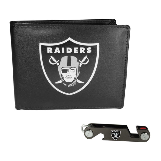 Las Vegas Raiders Leather Bi-fold Wallet & Key Organizer - Las Vegas Raiders - Flyclothing LLC