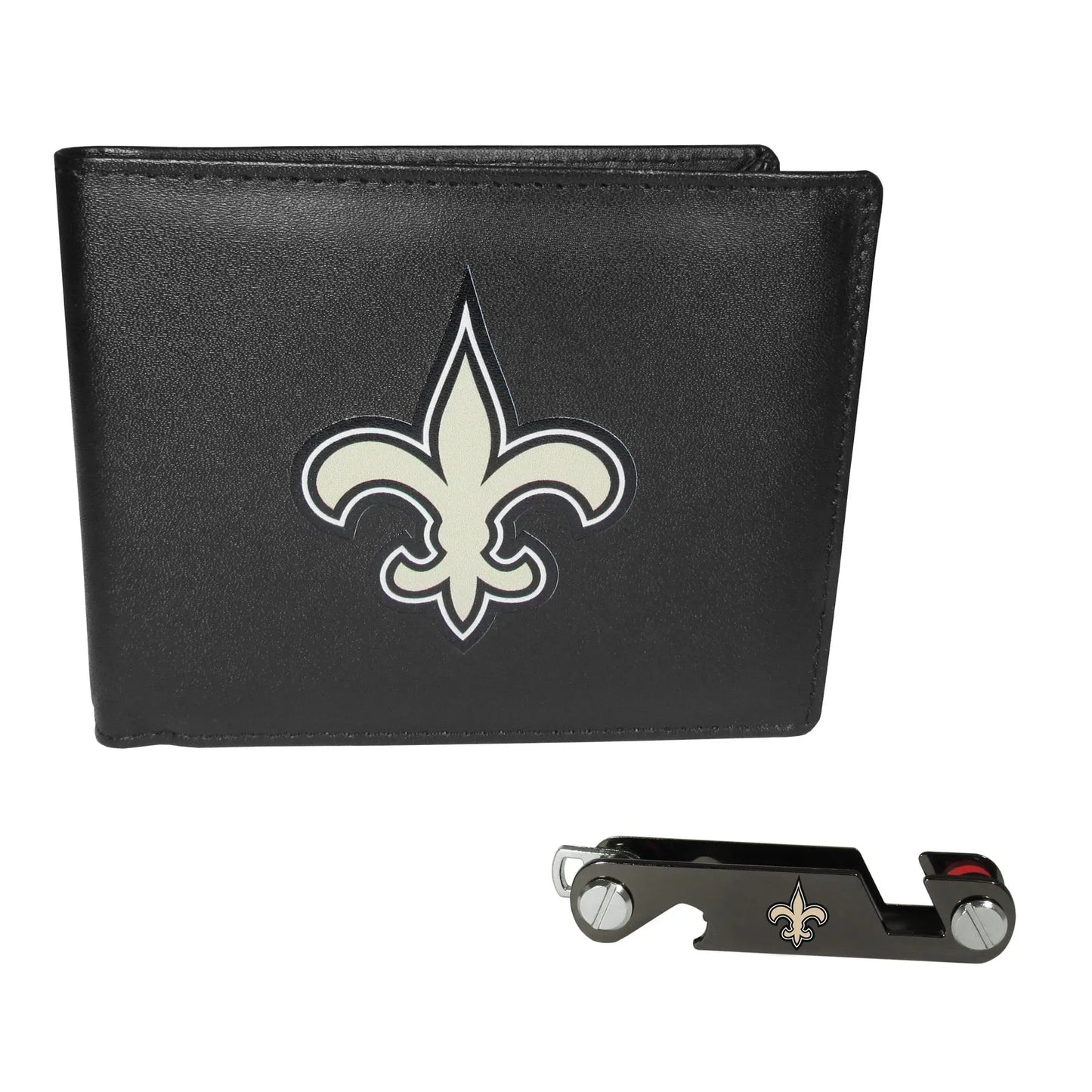 New Orleans Saints Leather Bi-fold Wallet & Key Organizer - New Orleans Saints - Flyclothing LLC