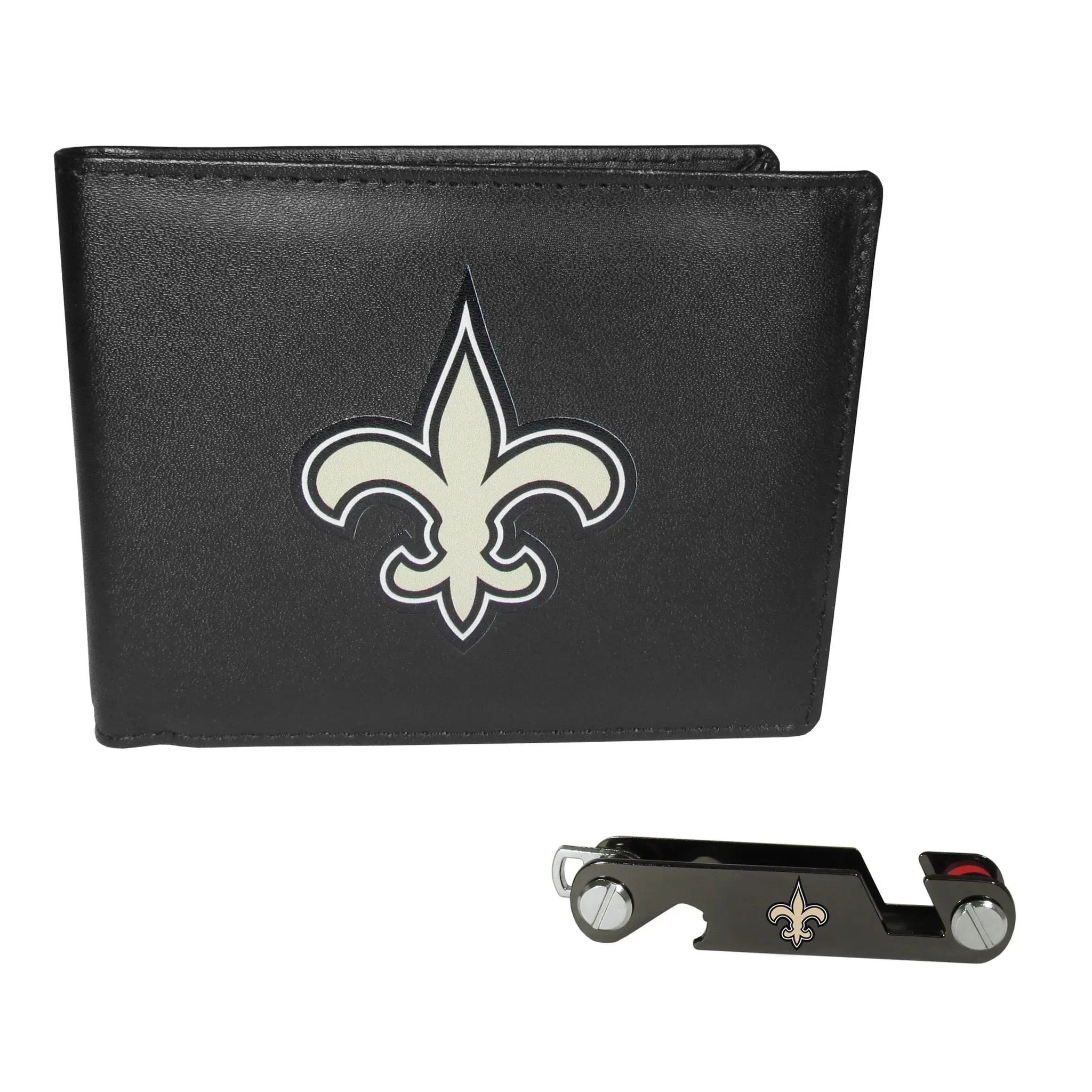 New Orleans Saints Leather Bi-fold Wallet & Key Organizer - New Orleans Saints - Flyclothing LLC