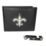 New Orleans Saints Leather Bi-fold Wallet & Key Organizer - New Orleans Saints - Flyclothing LLC
