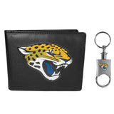 Jacksonville Jaguars Leather Bi-fold Wallet & Valet Key Chain - Jacksonville Jaguars - Flyclothing LLC
