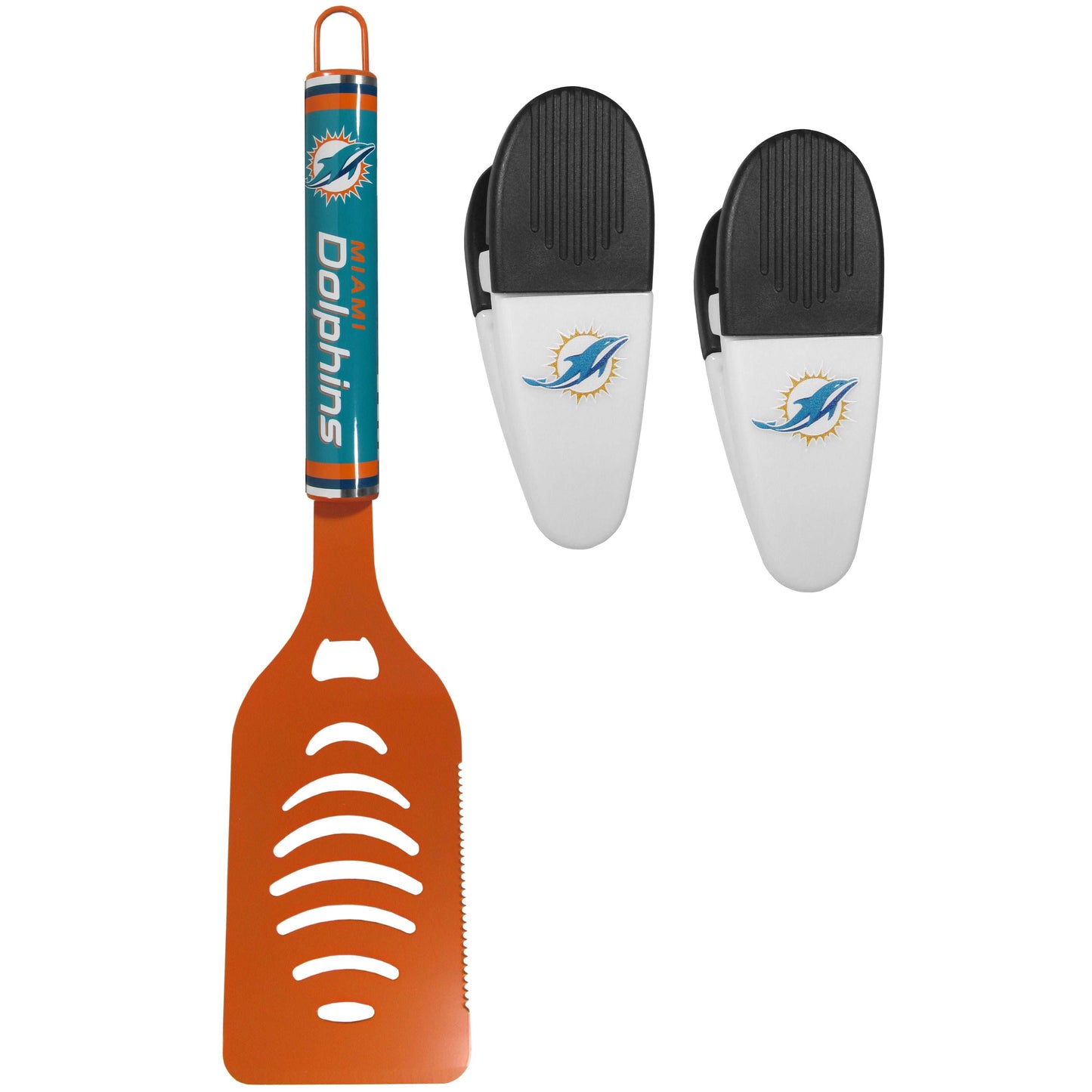 Miami Dolphins Logo Spatula/Chip Clips - Miami Dolphins - Flyclothing LLC