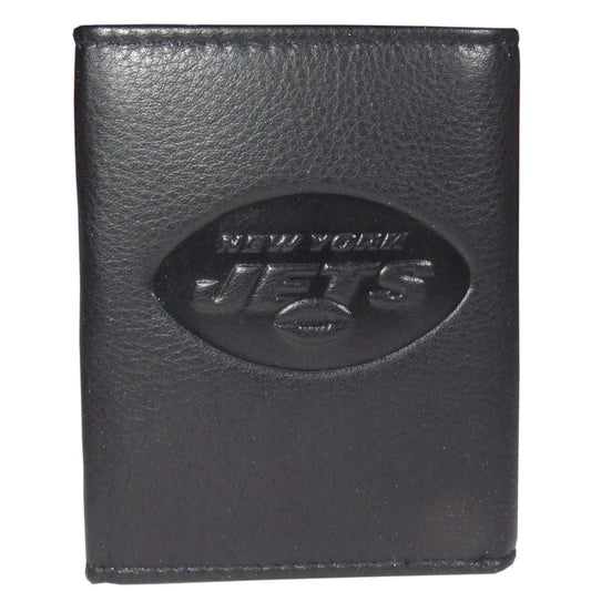 New York Jets Embossed Leather Tri-fold Wallet - New York Jets - Flyclothing LLC