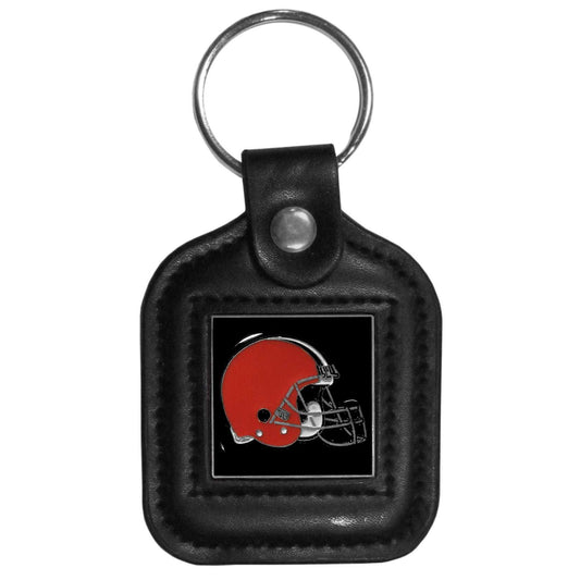 Cleveland Browns Square Leatherette Key Chain - Cleveland Browns - Flyclothing LLC