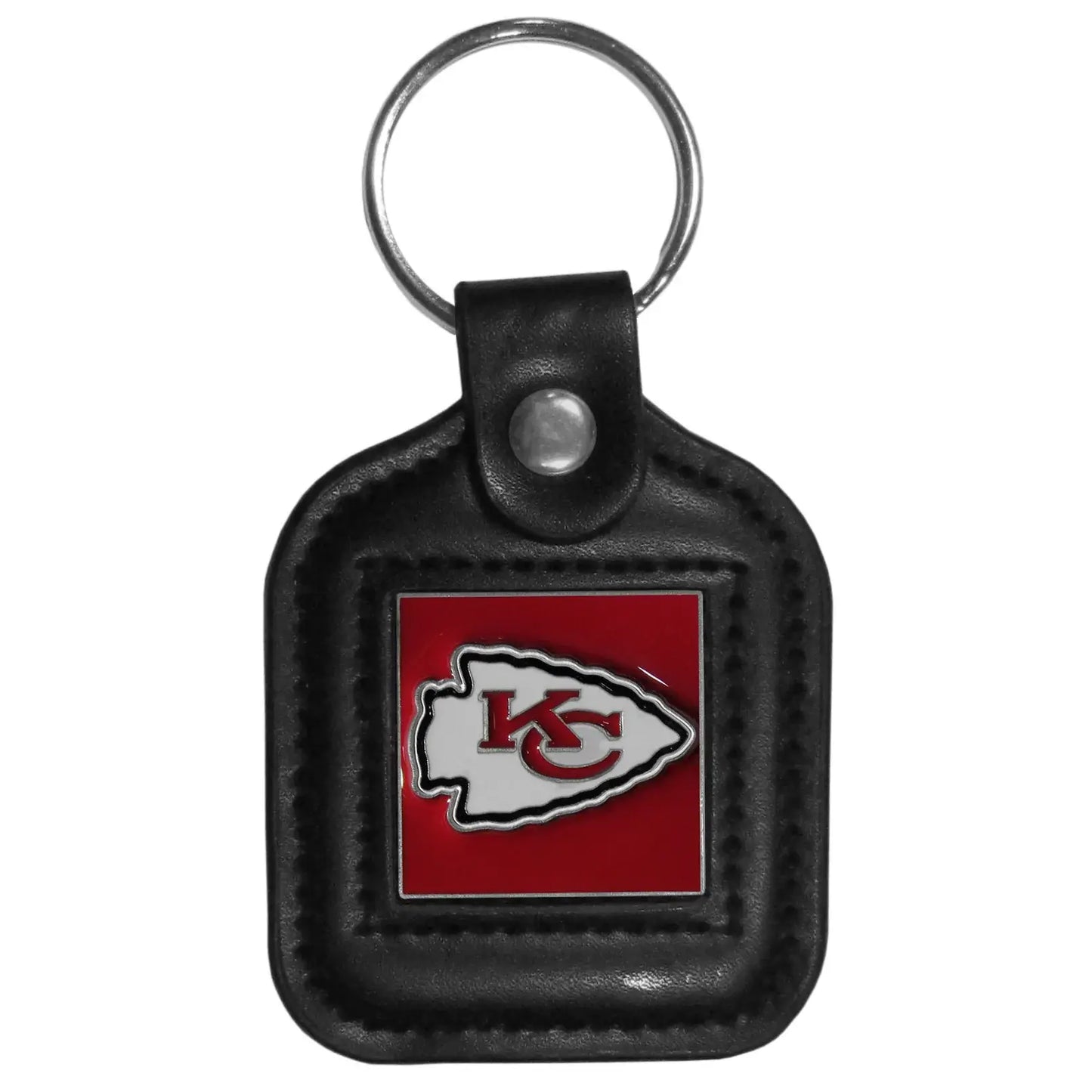 Kansas City Chiefs Square Leatherette Key Chain - Kansas City Chiefs - Flyclothing LLC