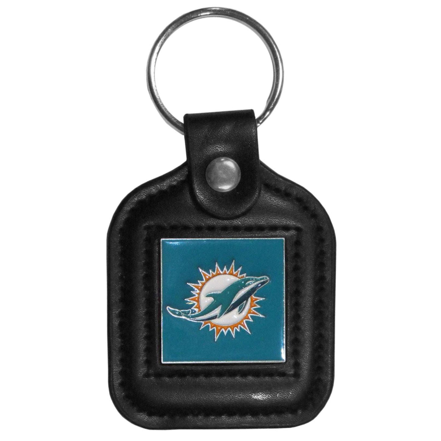Miami Dolphins Square Leatherette Key Chain - Miami Dolphins - Flyclothing LLC