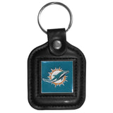 Miami Dolphins Square Leatherette Key Chain - Miami Dolphins - Flyclothing LLC