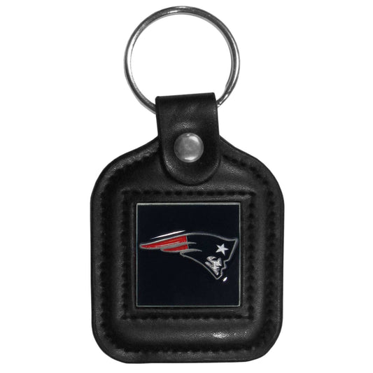New England Patriots Square Leatherette Key Chain - New England Patriots - Flyclothing LLC