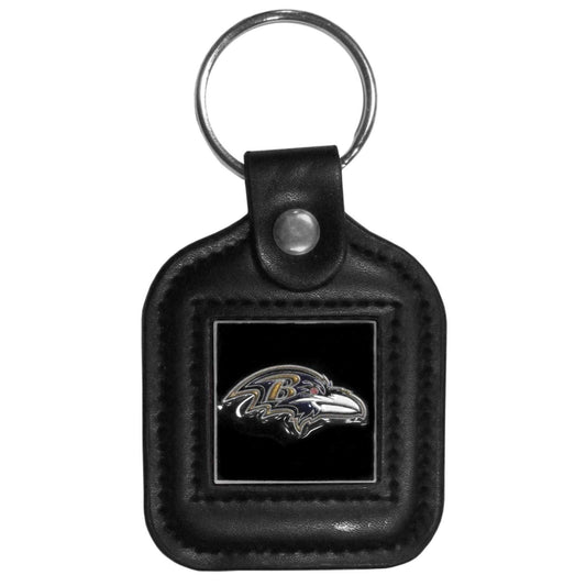 Baltimore Ravens Square Leatherette Key Chain - Baltimore Ravens - Flyclothing LLC