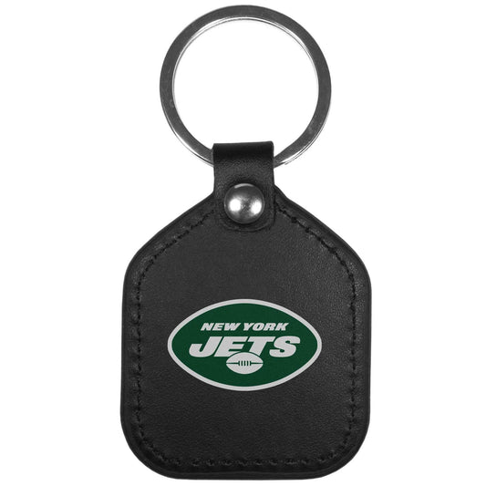New York Jets Leather Square Key Chains - New York Jets - Flyclothing LLC