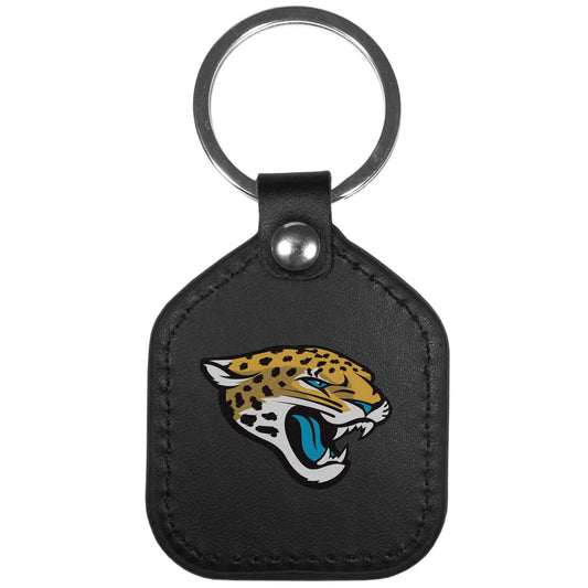 Jacksonville Jaguars Leather Square Key Chains - Jacksonville Jaguars - Flyclothing LLC