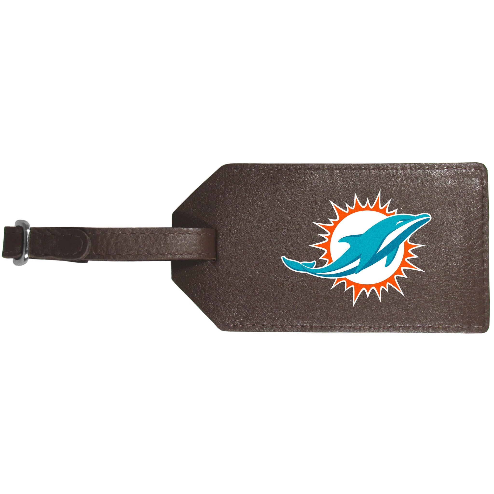 Miami Dolphins Leather Luggage Strap