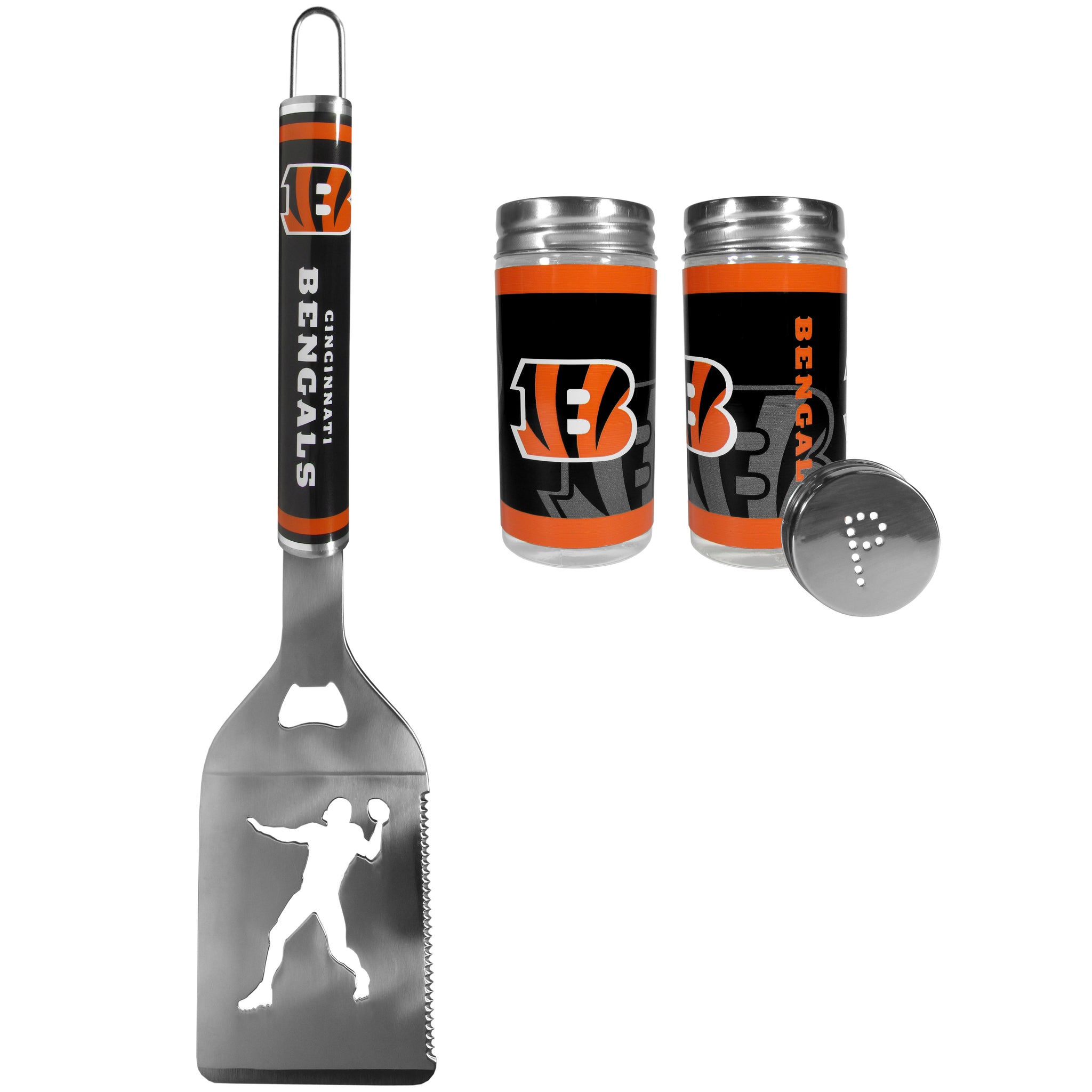 Cincinnati Bengals Steel Logo Spatula w/Shakers