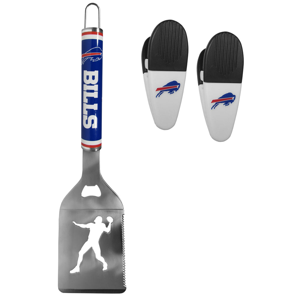 Buffalo Bills Steel Logo Spatula w/Chip Clips - Buffalo Bills