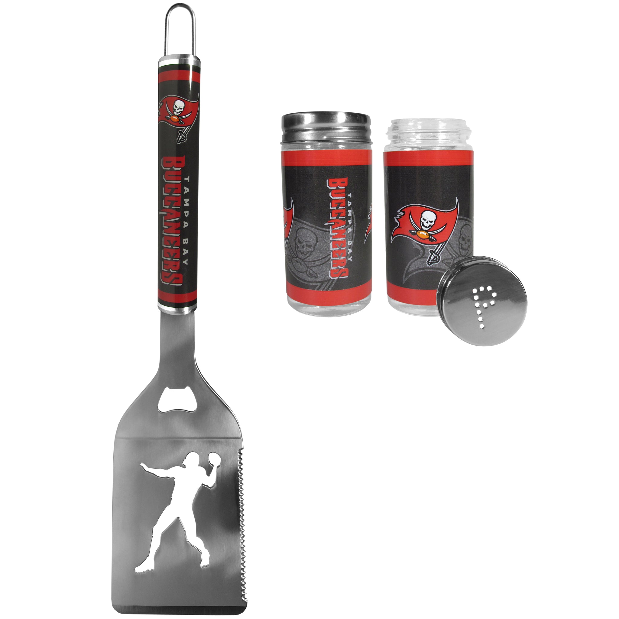Tampa Bay Buccaneers Steel Logo Spatula w/Shakers