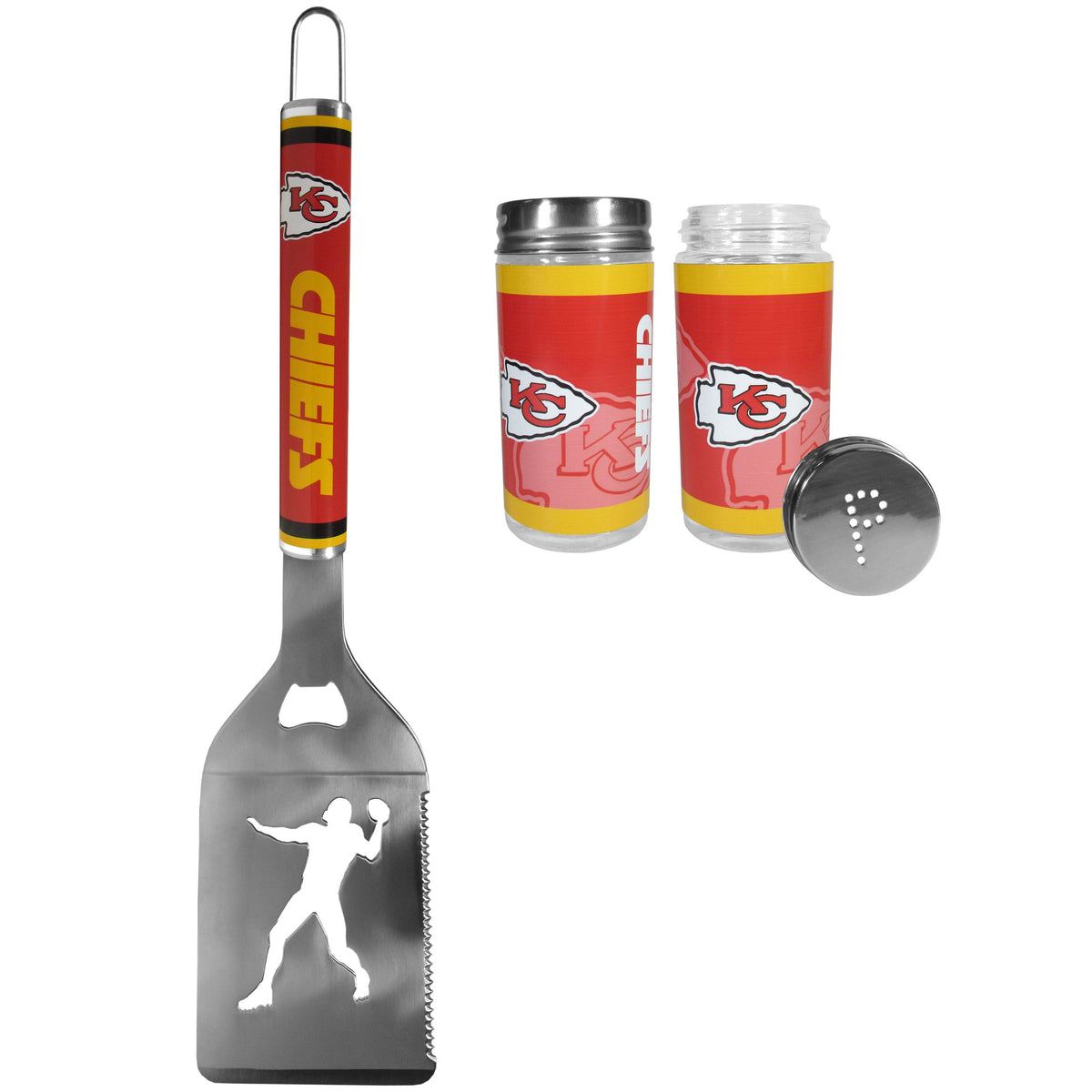 Kansas City Chiefs Steel Logo Spatula w/Shakers - Siskiyou - Flyclothing LLC