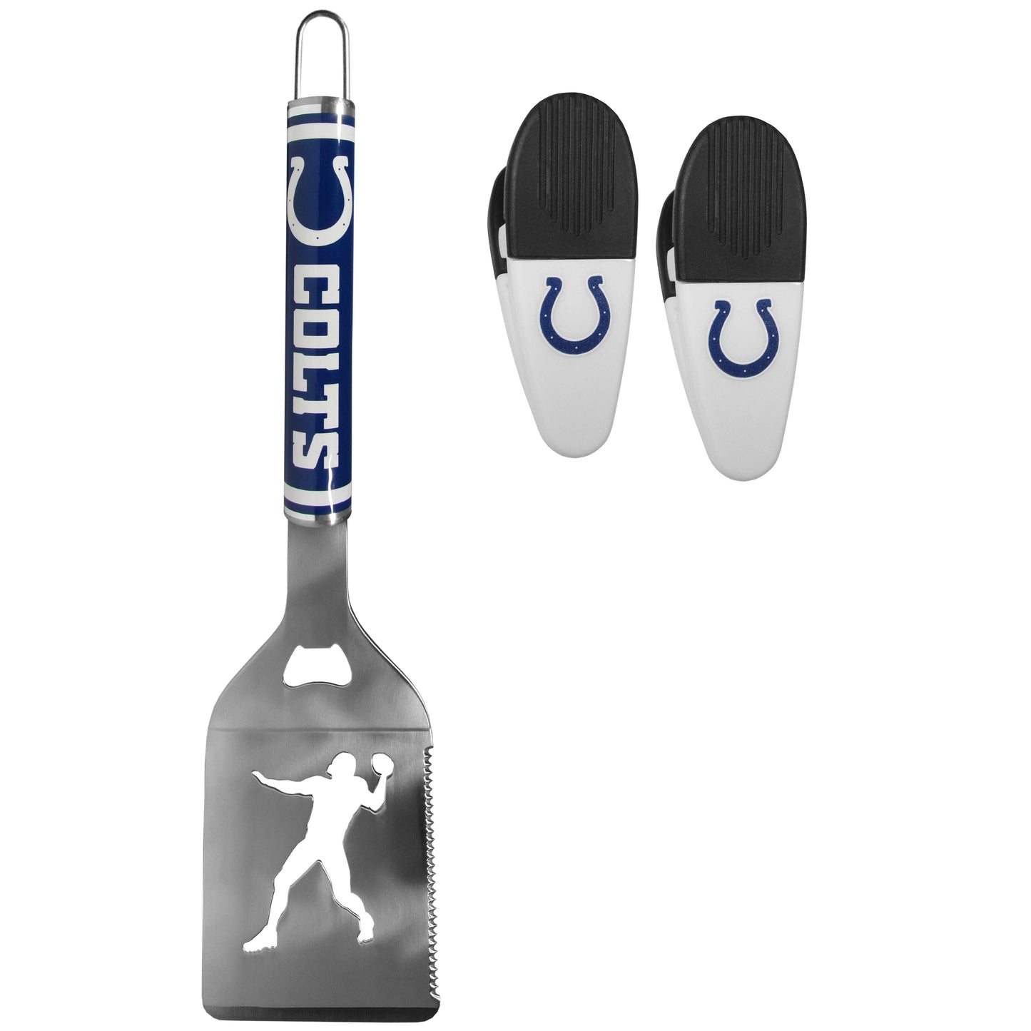 Indianapolis Colts Steel Logo Spatula w/Chip Clips - Indianapolis Colts - Flyclothing LLC