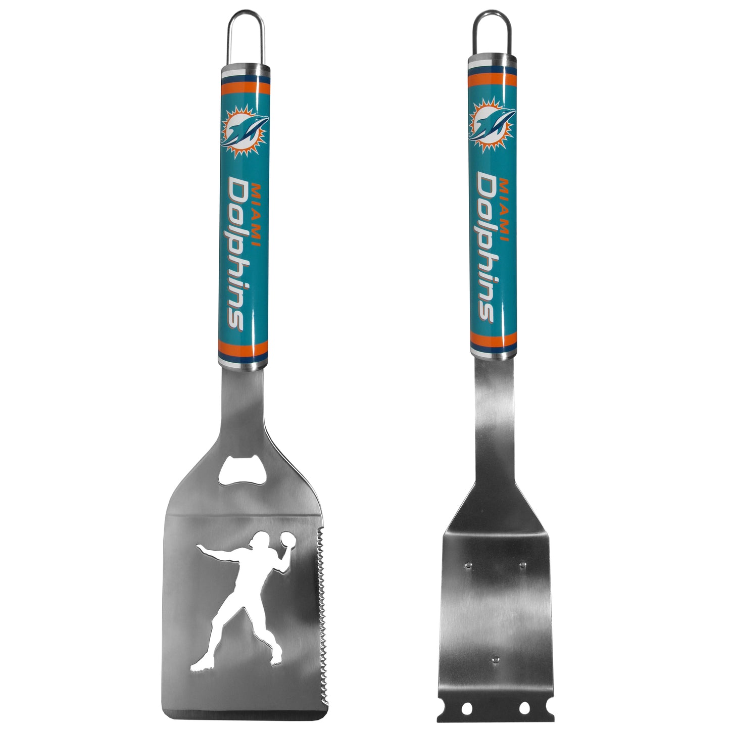 Miami Dolphins Logo Grill Brush/Scraper and Spatula