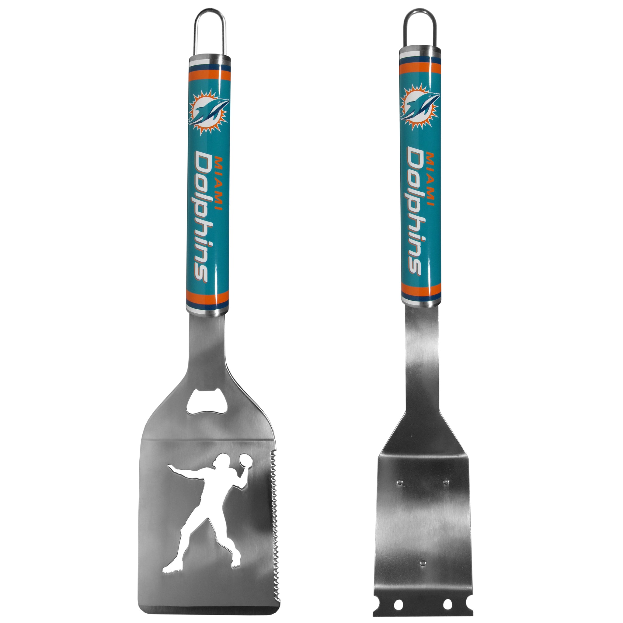 Miami Dolphins Logo Grill Brush/Scraper and Spatula