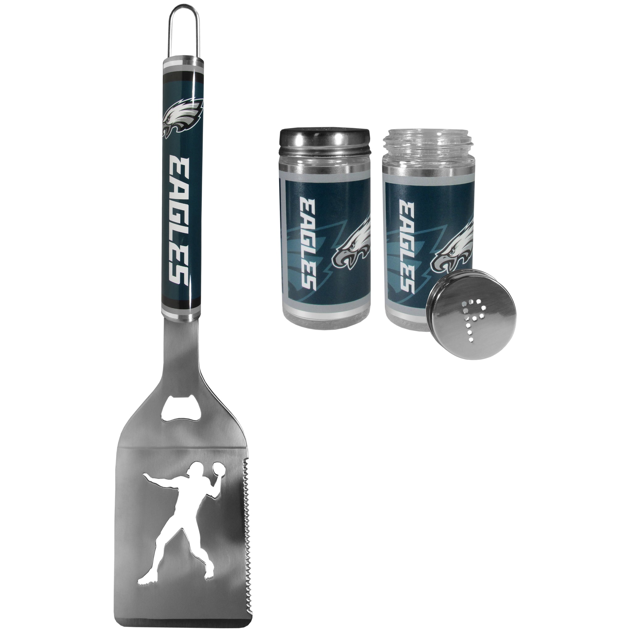 Philadelphia Eagles Steel Logo Spatula w/Shakers