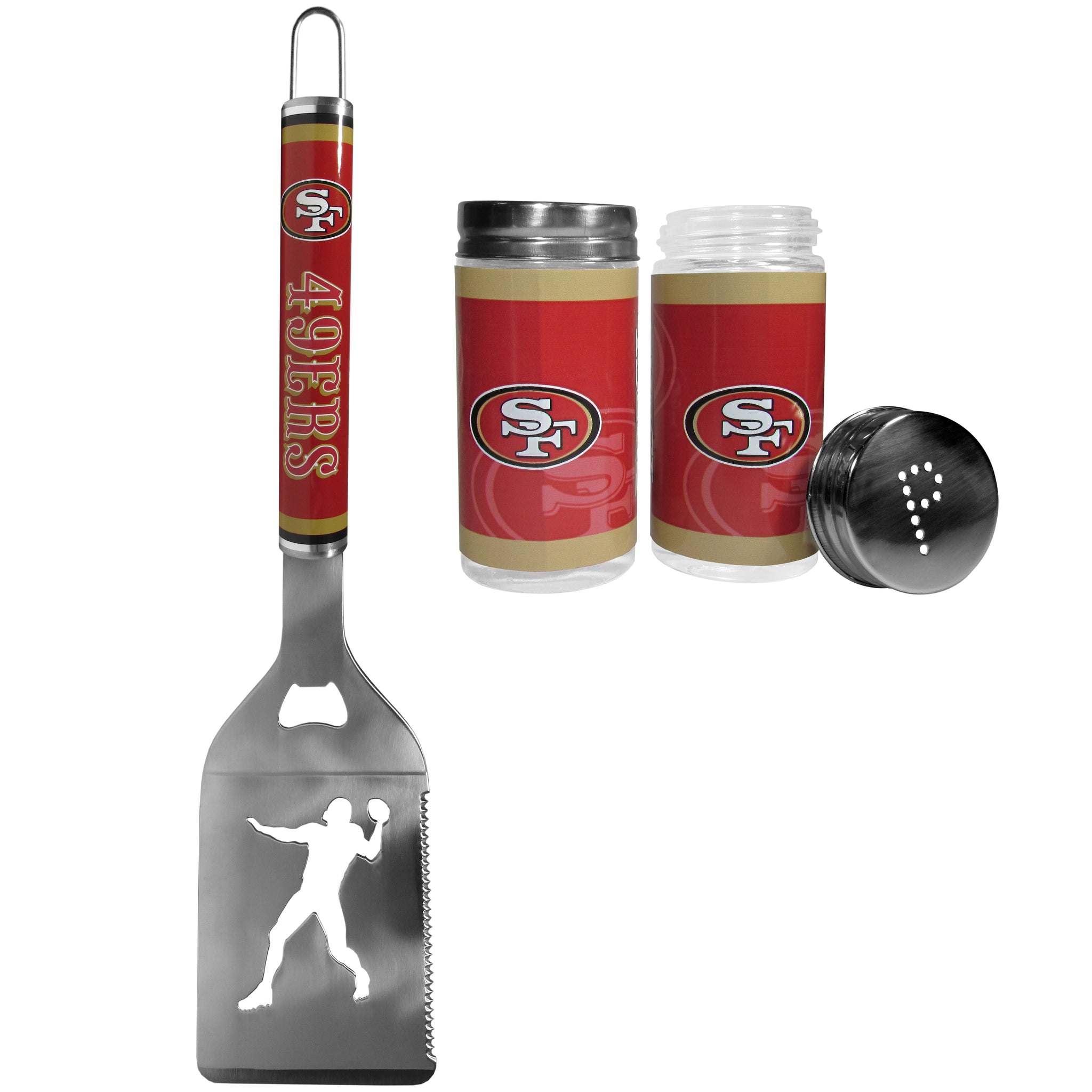 San Francisco 49ers Steel Logo Spatula w/Shakers