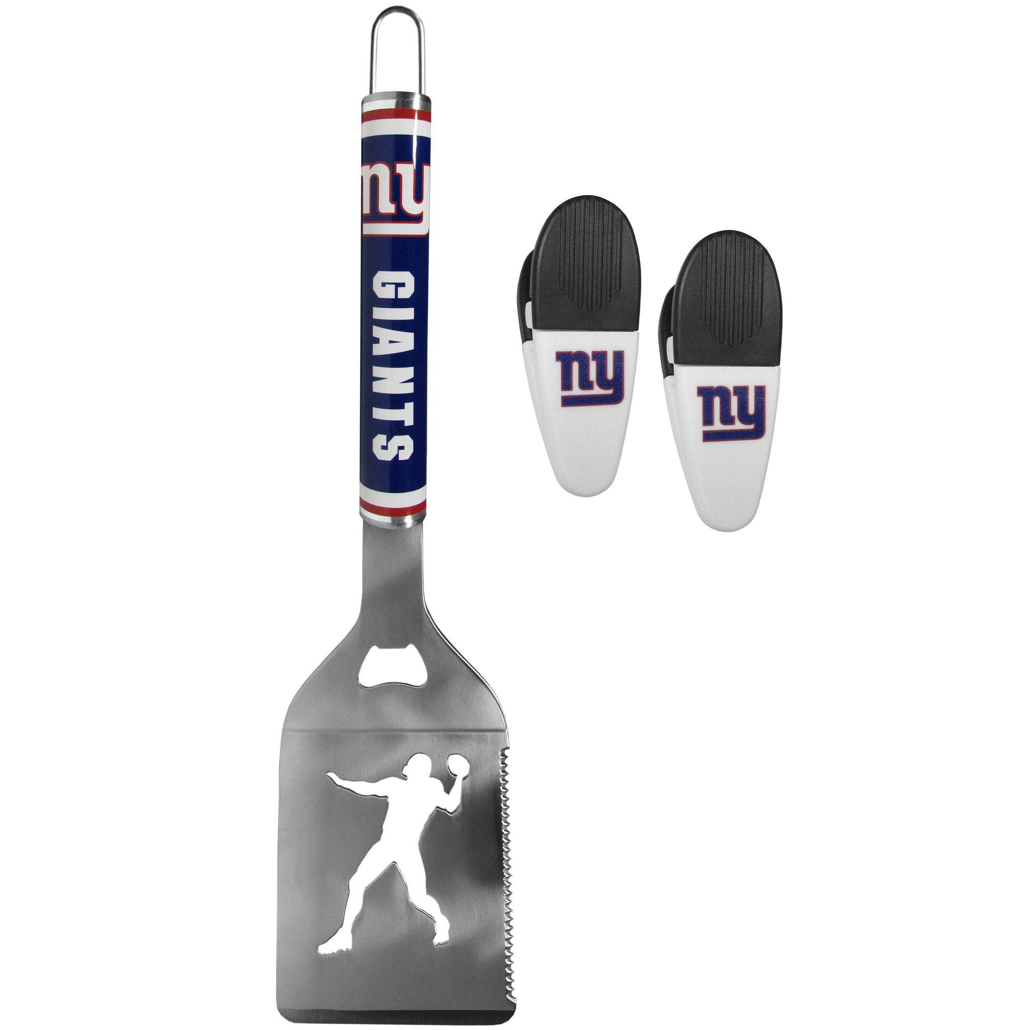 New York Giants Steel Logo Spatula w/Chip Clips - New York Giants - Flyclothing LLC