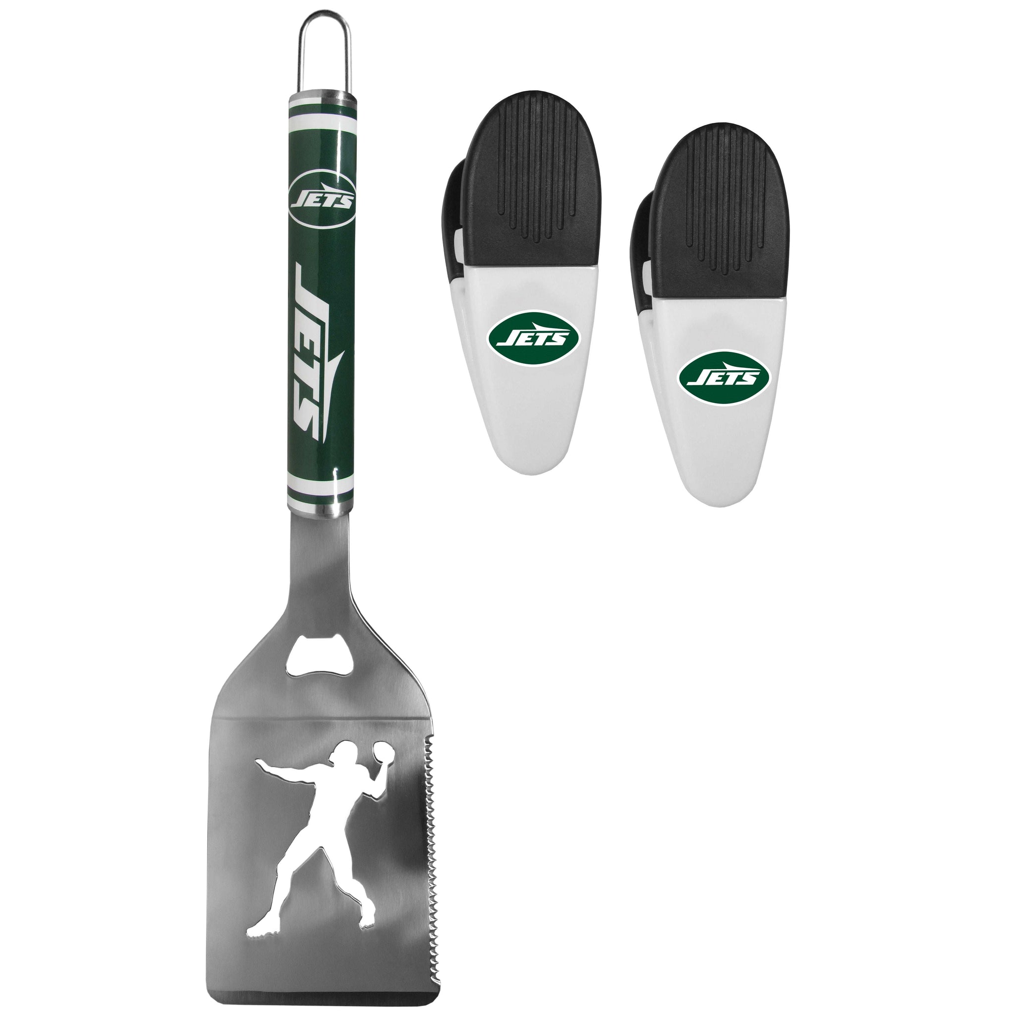 New York Jets Steel Logo Spatula w/Chip Clips - New York Jets - Flyclothing LLC