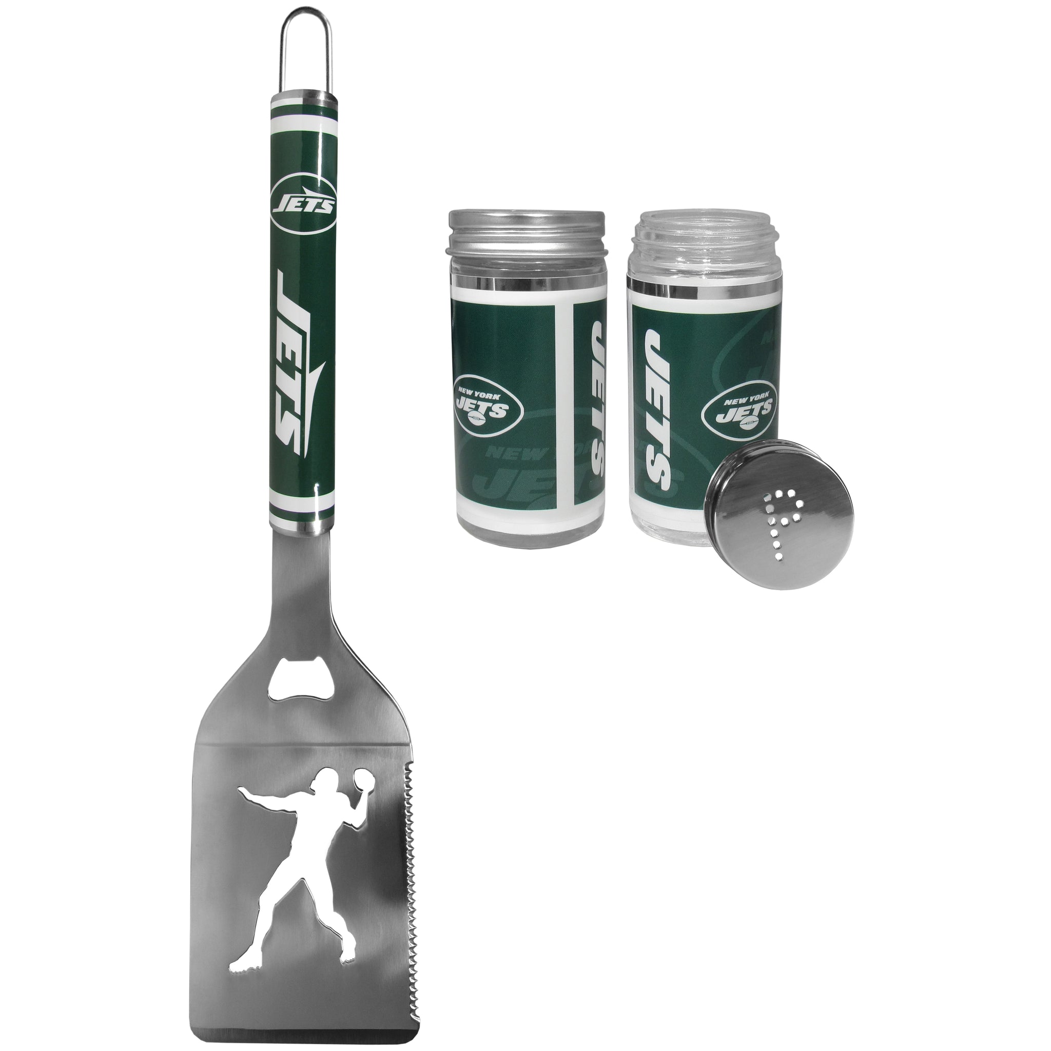 New York Jets Steel Logo Spatula w/Shakers