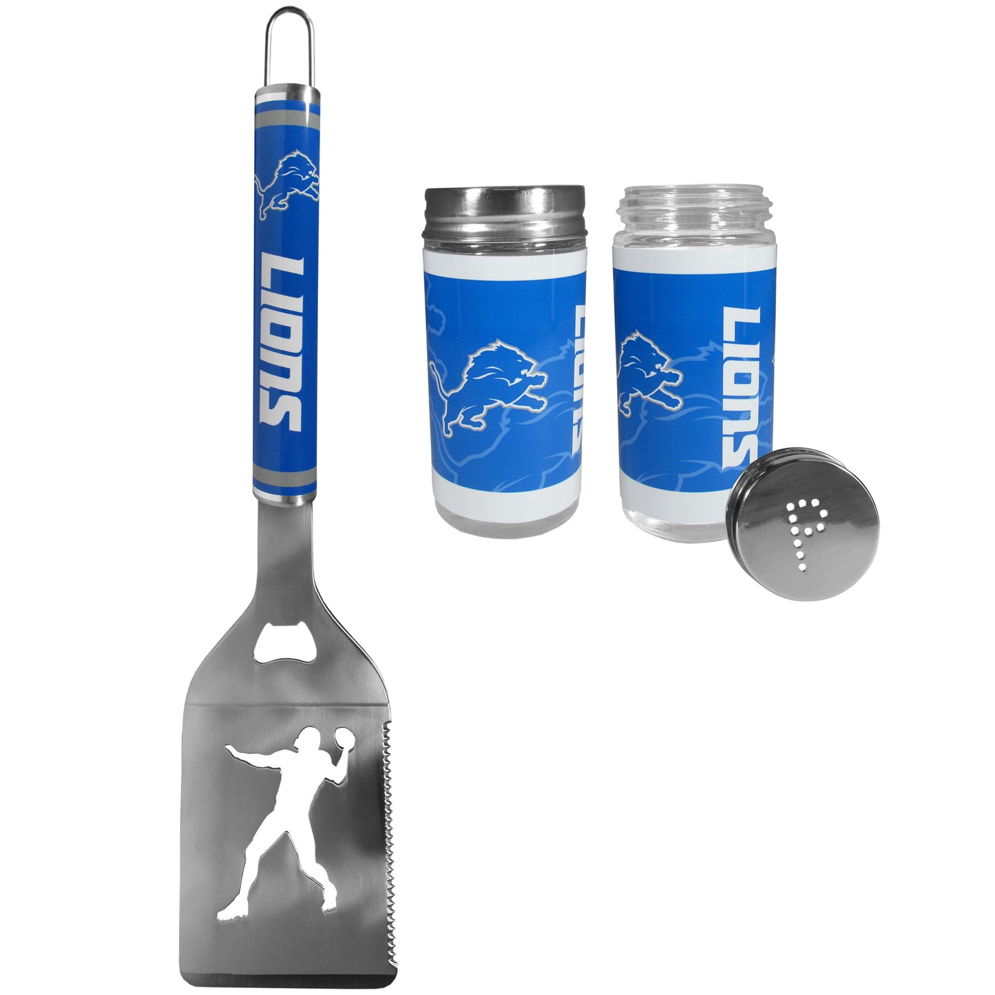 Detroit Lions Steel Logo Spatula w/Shakers