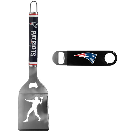 New England Patriots Steel Logo Spatula w/Bottle Opener - New England Patriots - Flyclothing LLC