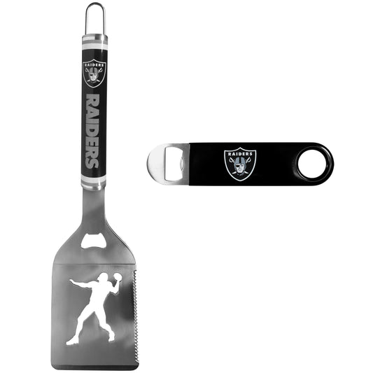 Las Vegas Raiders Steel Logo Spatula w/Bottle Opener - Las Vegas Raiders - Flyclothing LLC