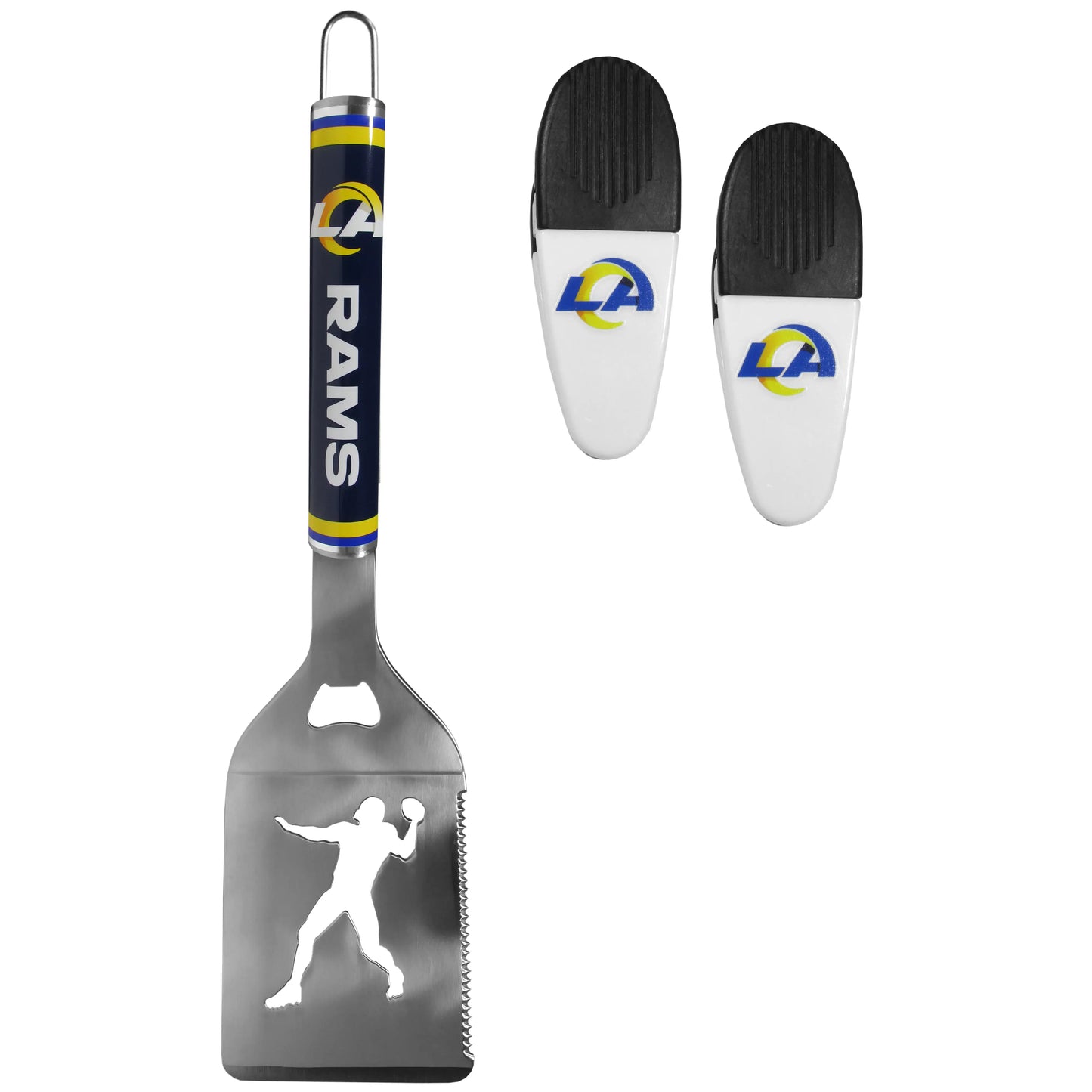 Los Angeles Rams Steel Logo Spatula w/Chip Clips - Los Angeles Rams - Flyclothing LLC