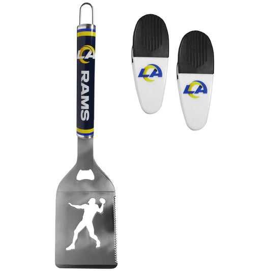 Los Angeles Rams Steel Logo Spatula w/Chip Clips - Los Angeles Rams - Flyclothing LLC
