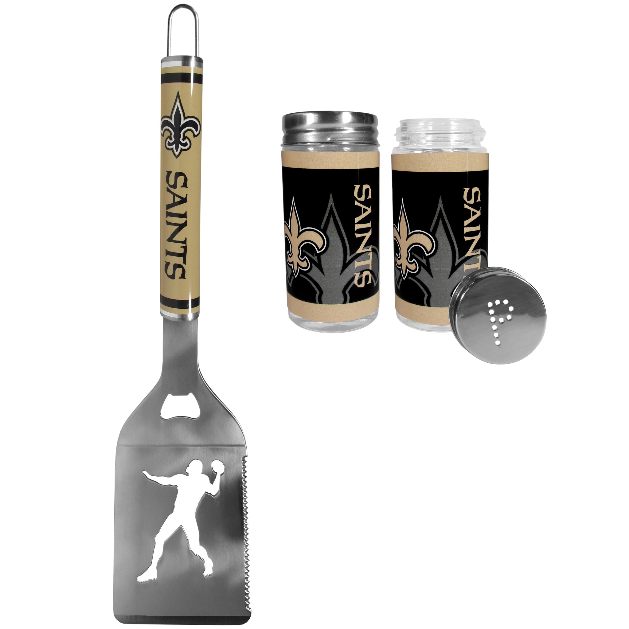 New Orleans Saints Steel Logo Spatula w/Shakers
