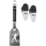 Seattle Seahawks Steel Logo Spatula w/Chip Clips