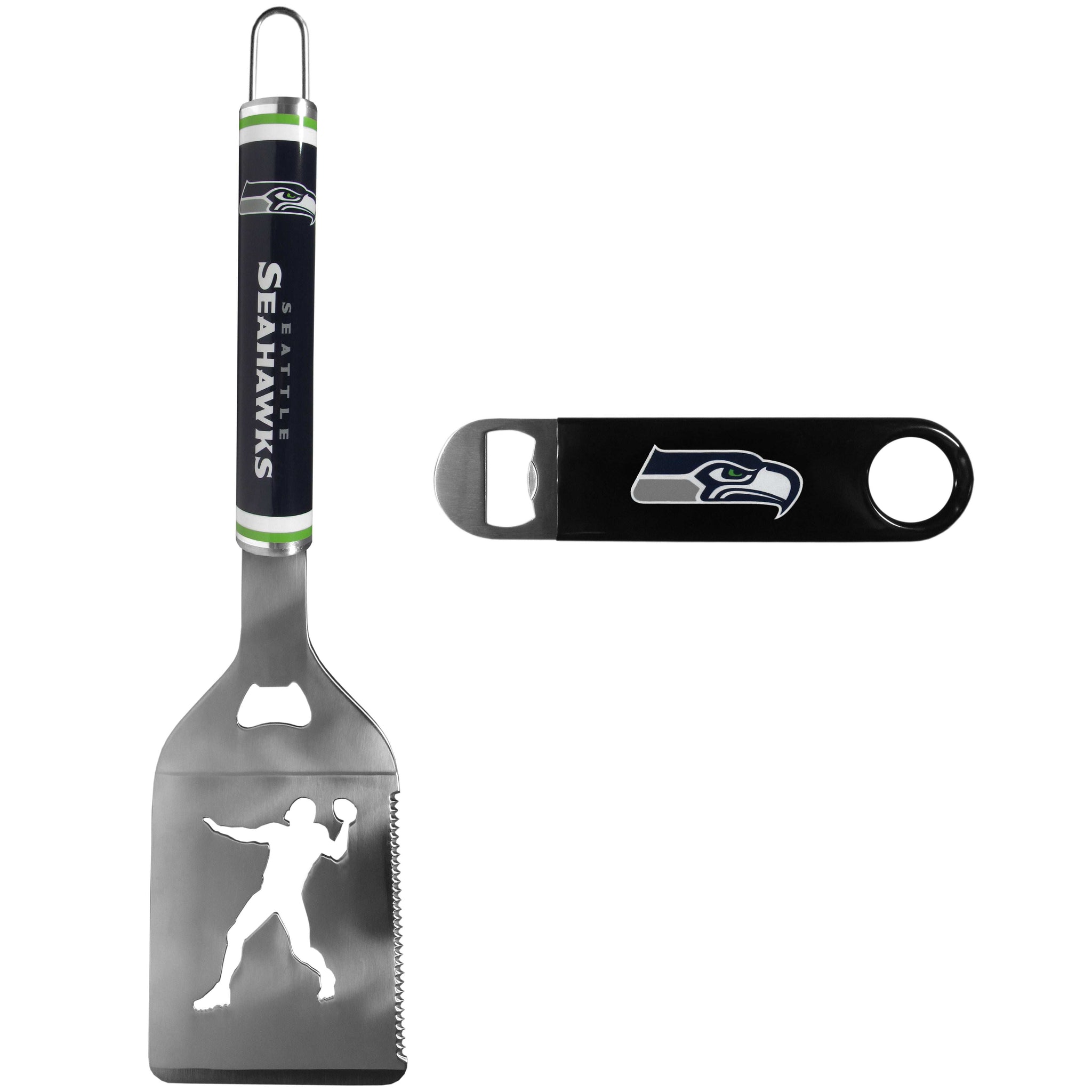 Seattle Seahawks Steel Logo Spatula w/Bottle Opener - Seattle Seahawks - Flyclothing LLC