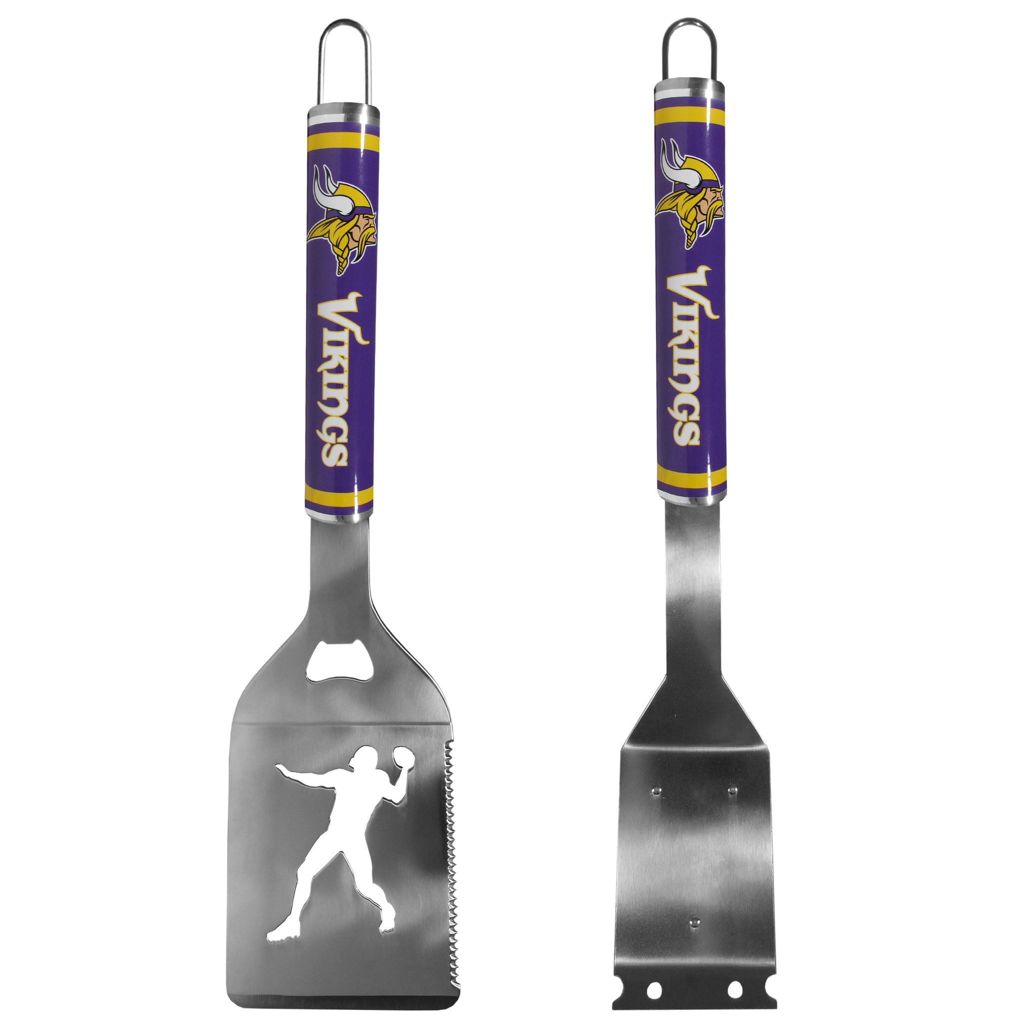 Minnesota Vikings Logo Grill Brush/Scraper and Spatula