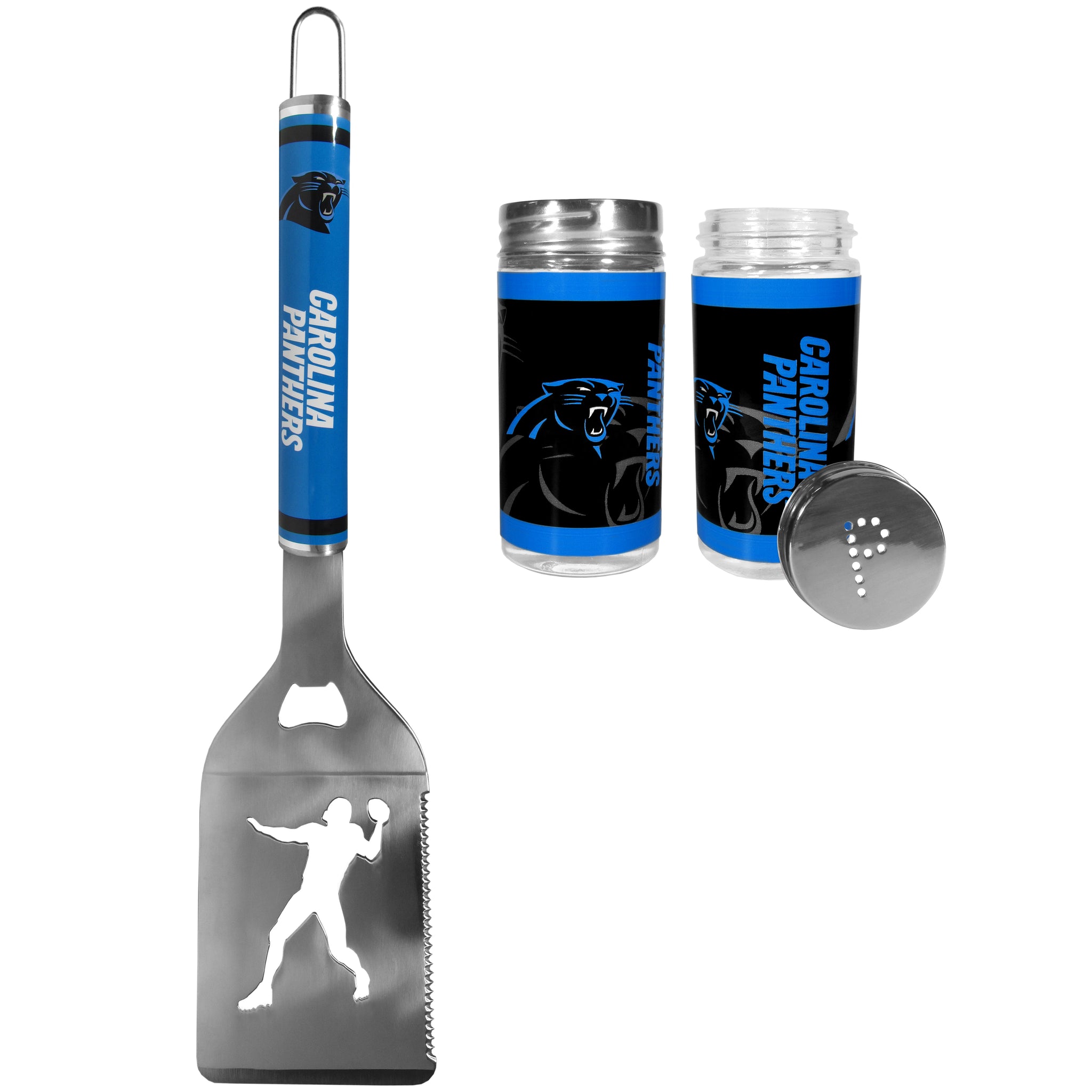 Carolina Panthers Steel Logo Spatula w/Shakers