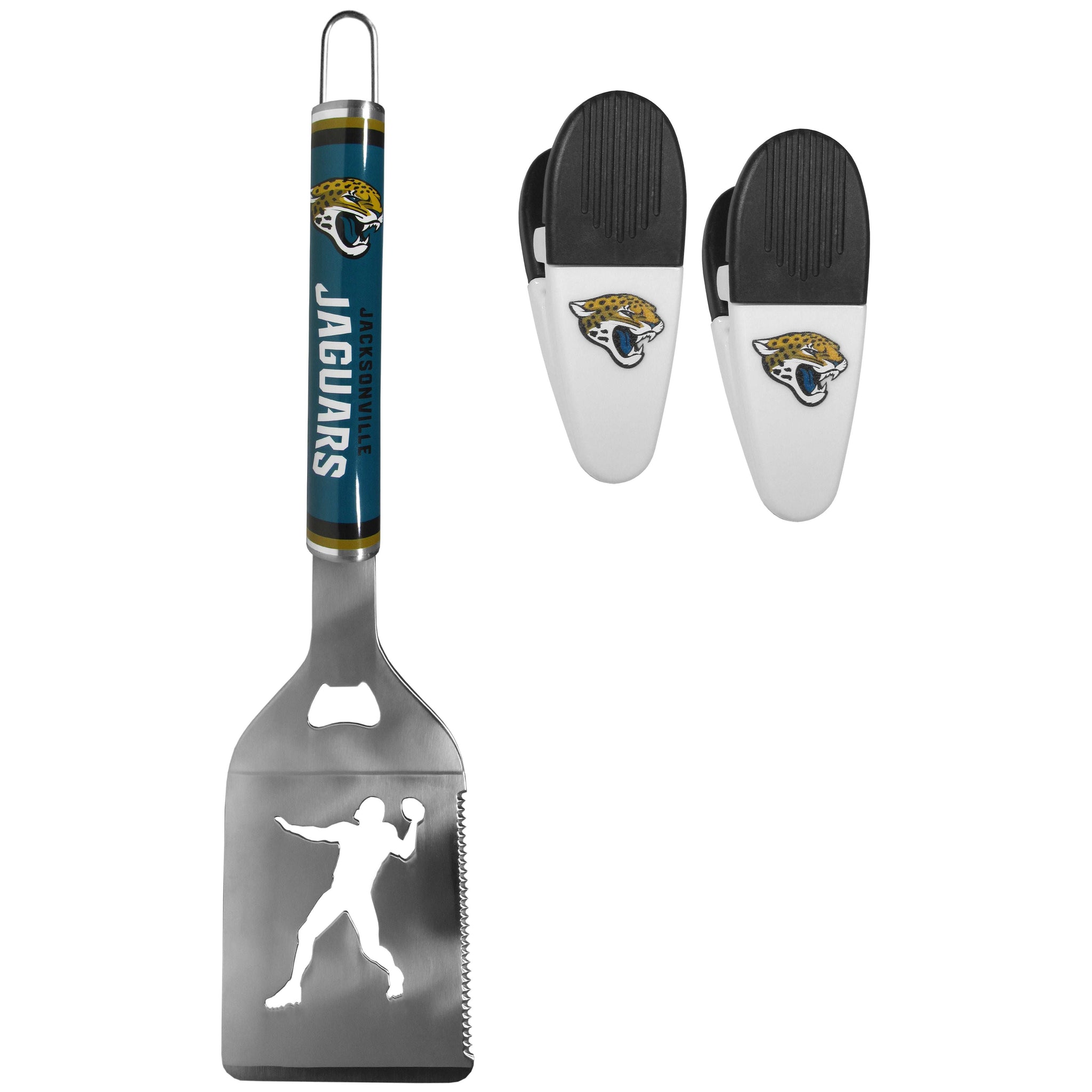 Jacksonville Jaguars Steel Logo Spatula w/Chip Clips - Jacksonville Jaguars - Flyclothing LLC