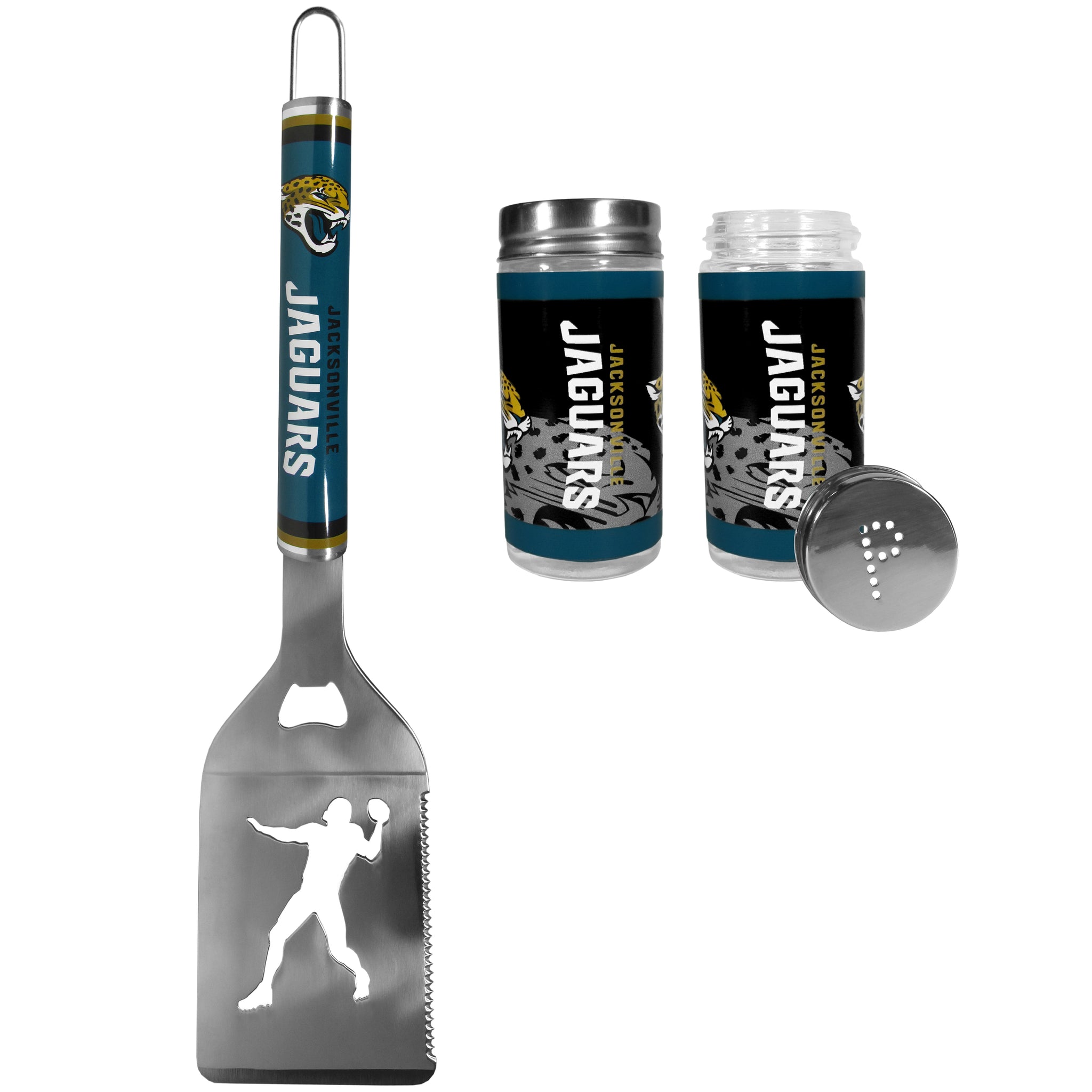 Jacksonville Jaguars Steel Logo Spatula w/Shakers