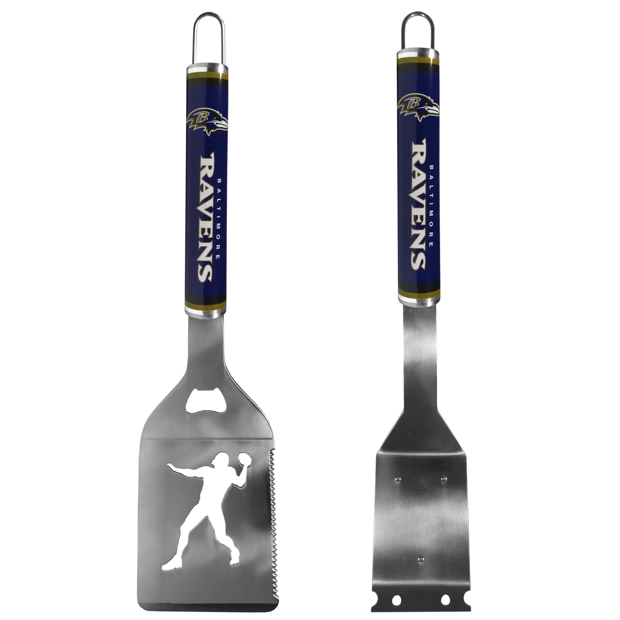 Baltimore Ravens Logo Grill Brush/Scraper and Spatula