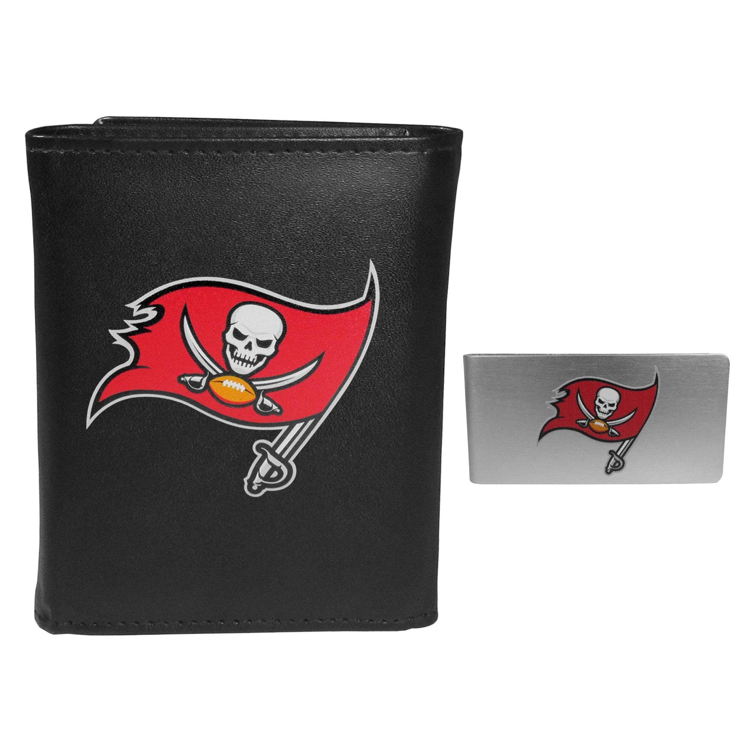 Tampa Bay Buccaneers Leather Tri-fold Wallet & Money Clip - Tampa Bay Buccaneers - Flyclothing LLC