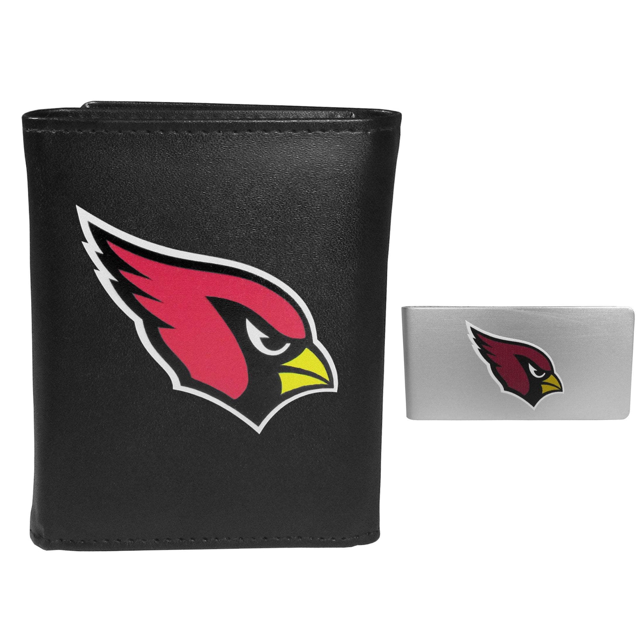 Arizona Cardinals Leather Tri-fold Wallet & Money Clip - Arizona Cardinals - Flyclothing LLC