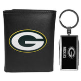 Green Bay Packers Leather Tri-fold Wallet & Multitool Key Chain - Green Bay Packers