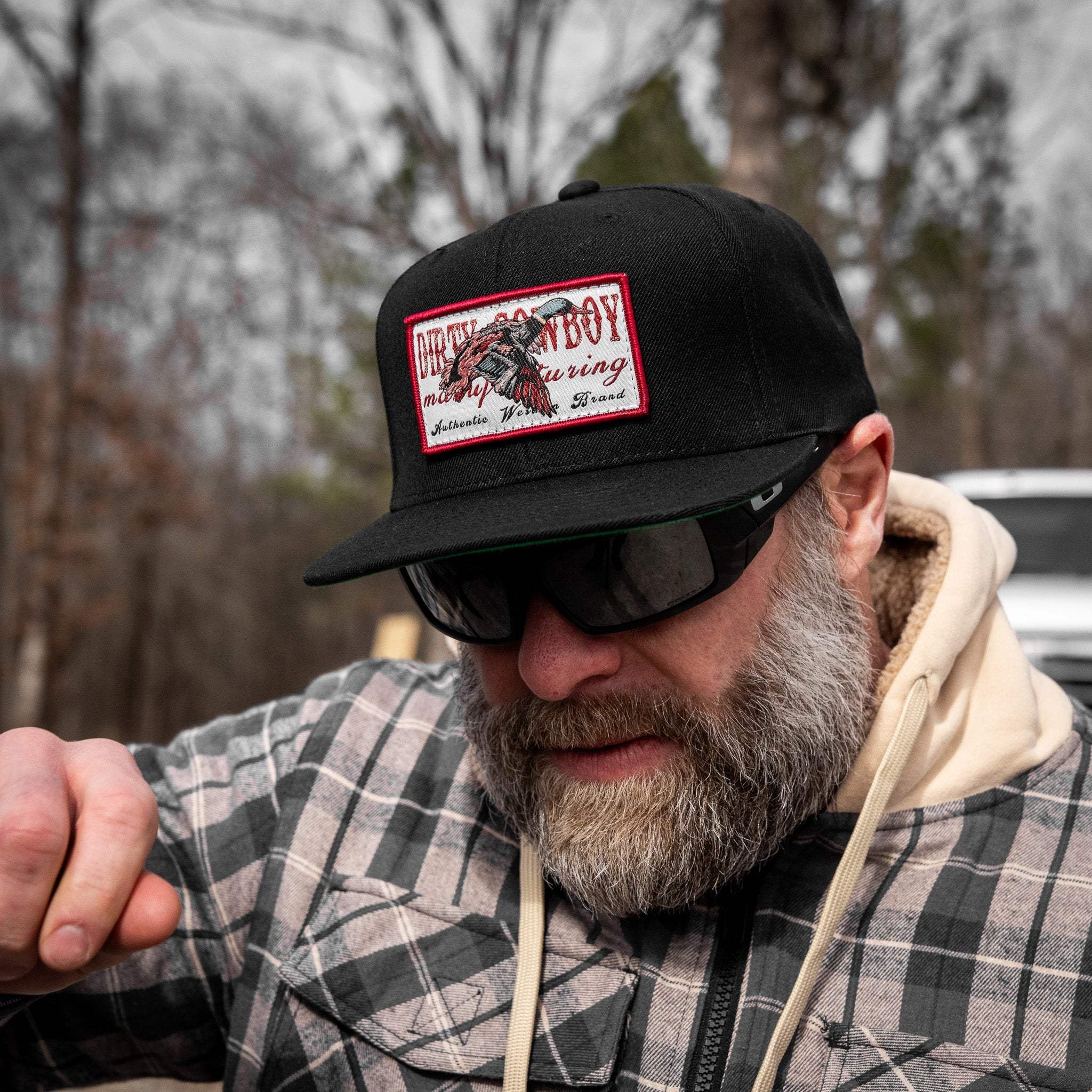 Flying Duck Dirty Cowboy Patch Flatbill Snapback - DIRTY COWBOY USA - Flyclothing LLC